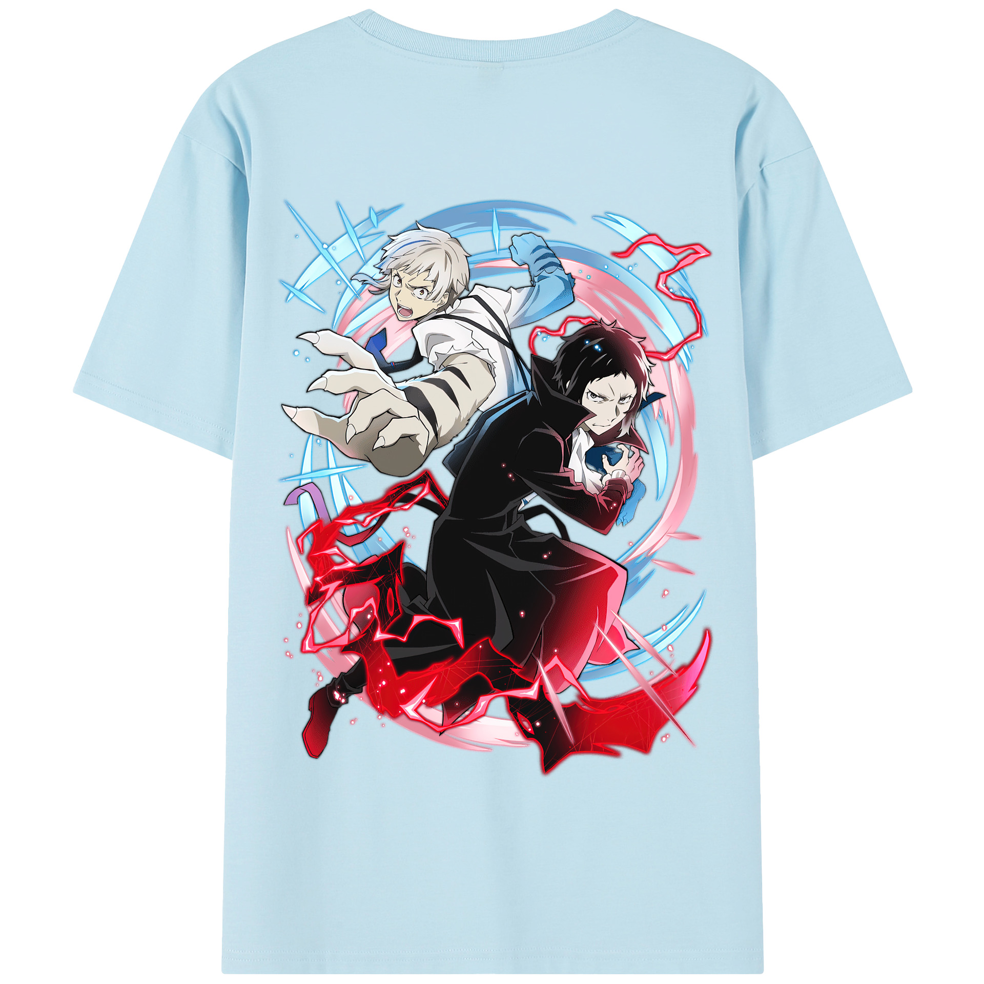 （画像用） 文豪ストレイドッグス Bungo Stray Dogs 綿100％半袖Tシャツ（背面プリント）